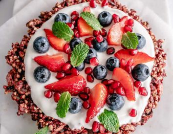 Pizza De Desayuno Con Granola Crujiente