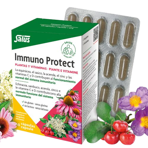 Immuno Protect extractos vegetales, vitaminas y zinc para el sistema inmunitario