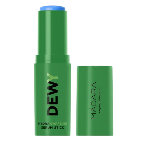 Di adiós a la fatiga en tu rostro con el innovador stick con cafeína de Mádara Cosmetics Dewy Hydra Serum