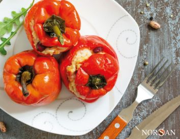 Pimientos rellenos com omega-3