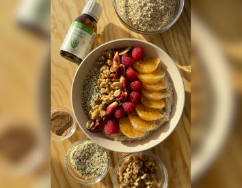 Porridge de avena-chía